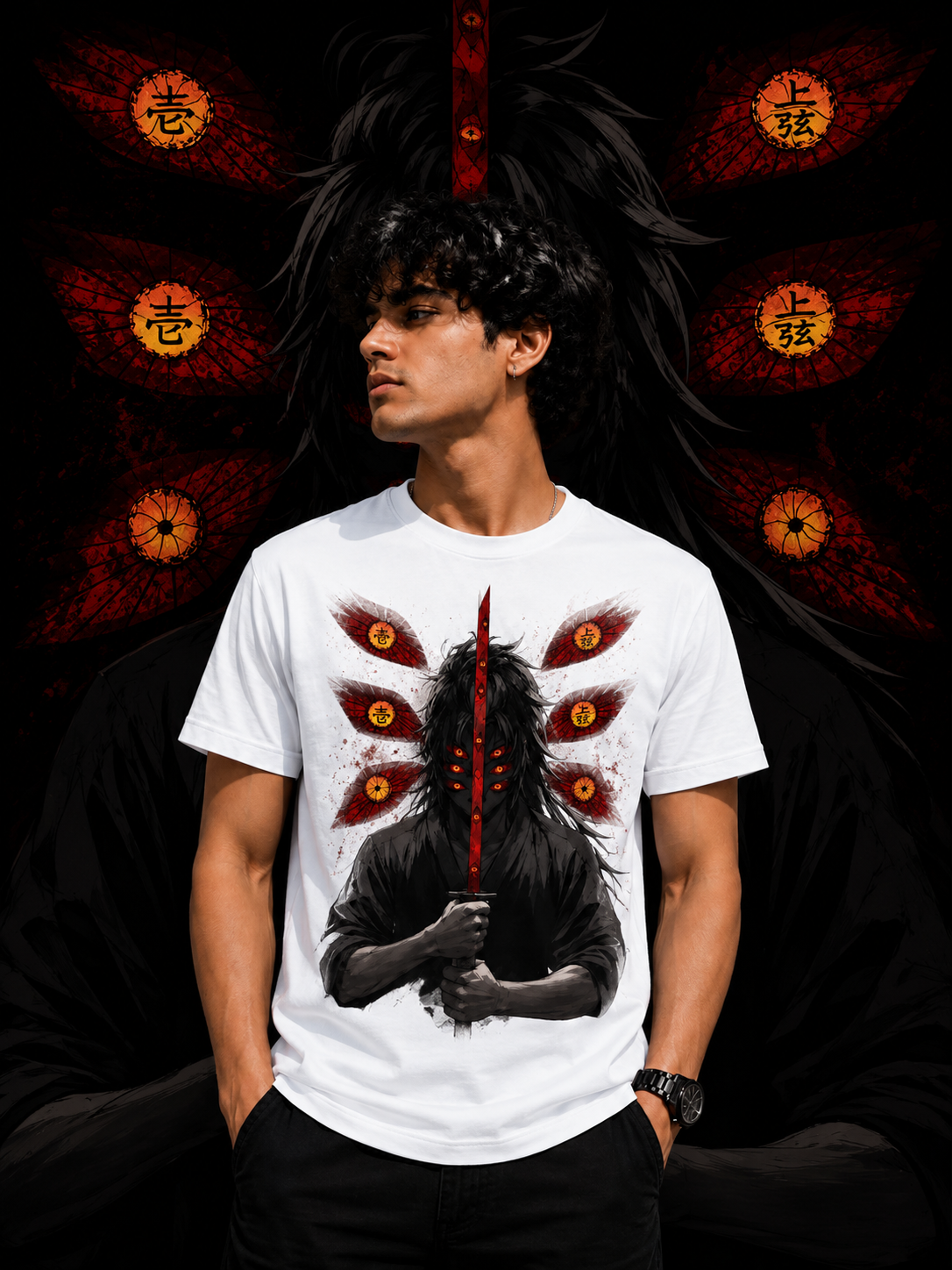Kokushibo Six-Eyed Graphic T-Shirt