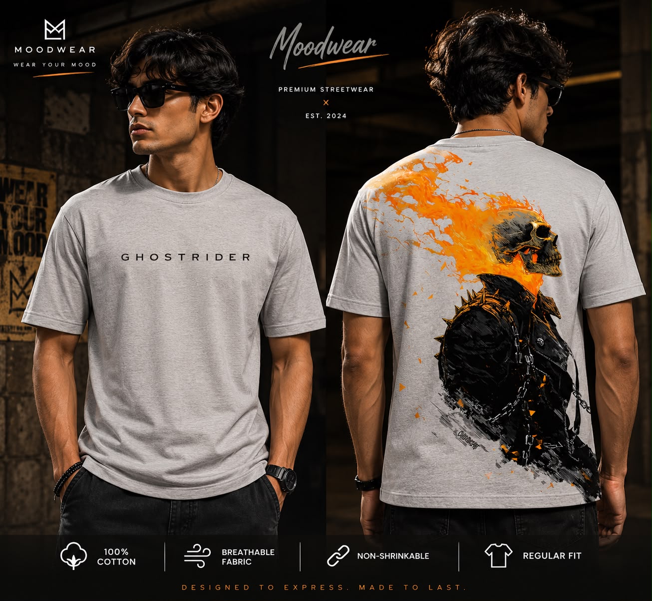Ghost Rider Graphic T-Shirt – Unleash the Fire Within