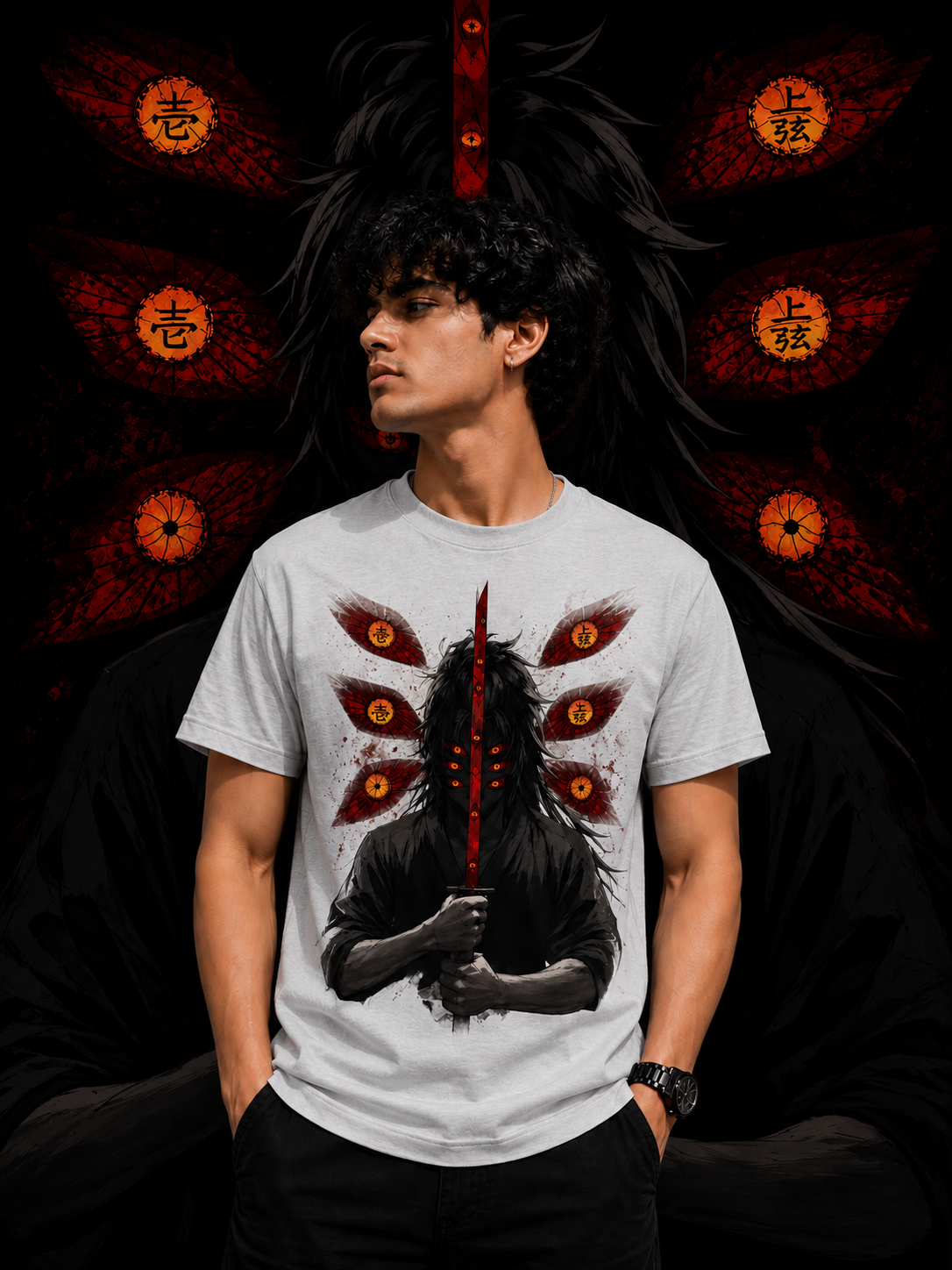 Kokushibo Six-Eyed Graphic T-Shirt